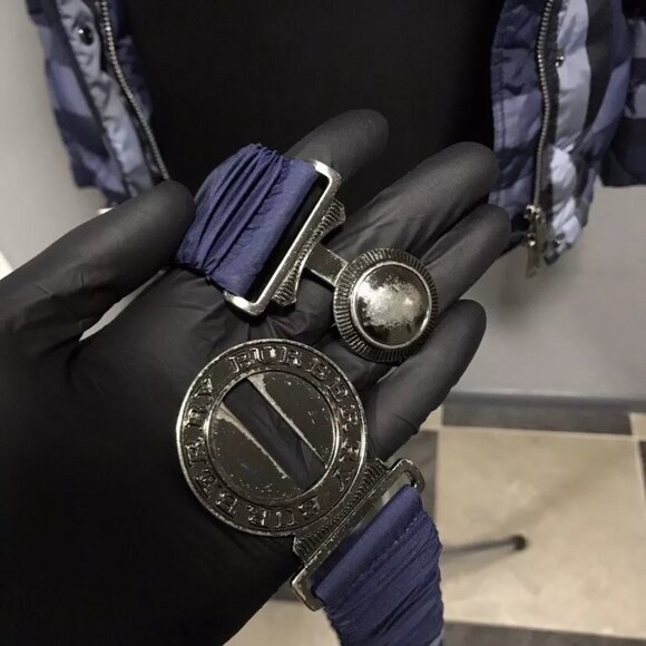 Burberry Blue Wide Check Down Puffer sz XS - Picture 2 of 8